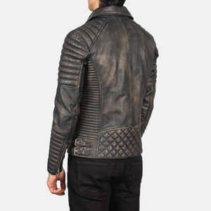 Blouson de moto en cuir de mouton pour homme, nouveau design personnalisé 2026, haute qualité, coupe-vent, col montant, logo avant, vente en gros OEM - Product Image 2