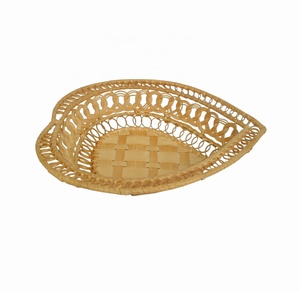 100% Natural Eco Bandeja de almacenamiento de bambú de ratán de alta calidad Cesta de frutas personalizable para uso en la cocina Embalaje en caja - Product Image 6