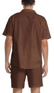 Conjunto de verano de 2 piezas con pantalones cortos, cómodo, ligero, tela suave que no pesa, diseño de logotipo personalizado - Product Image 2