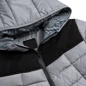 Hot Sale Custom Hooded Puffer Down <b>Jacket</b> Color Blocking Fashion Wear Casual Outerwear Coat Regular Fit Windproof Filled Coat - Product Image 6