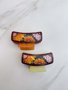 Nuevas Pinzas para el Cabello de Cuero Hechas a Mano 2026, Pinzas Elegantes de Cuero Genuino con Diseño Floral, Pinzas Vintage para Mujer, Accesorios para el Cabello - Product Image 1