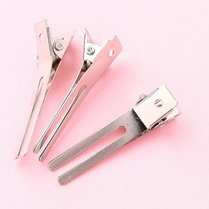 Pinces à cheveux double griffe en acier inoxydable pour salon, pinces de sectionnement pour extensions capillaires, vente en gros disponible, couleurs personnalisables - Product Image 5