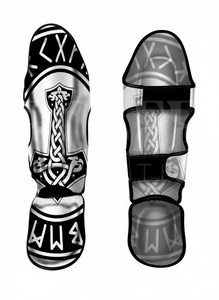Nouvelles protections tibiales Muay Thai 2026, design dernier cri, sur mesure, pour entraînement de kickboxing, boxe, MMA et arts martiaux - Product Image 5