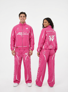 Conjunto Deportivo de Nylon con Estilo Personalizado, Chaqueta con Cierre Completo y Ribete Blanco, Pantalones Deportivos, Ropa Deportiva a Prueba de Viento - Product Image 4