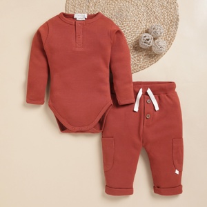 Body de manga larga de elastano de bambú orgánico de calidad superior con mallas con Cordón-Picante - Product Image 1