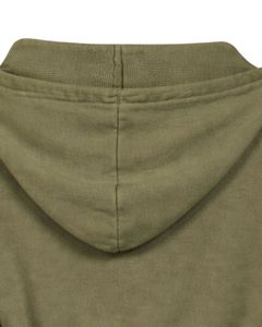 Womens Olive Green <b>Cropped</b> <b>Zip</b> <b>Up</b> Hoodie Slim Fit Long Sleeve Casual Streetwear Cotton Fleece Sweatshirt Custom Logo ODM Factory - Product Image 5