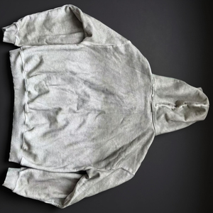Sweat-shirt à capuche pour homme, coupe classique, gris uni, 100% coton, tissu molletonné français, vêtement décontracté pour l'automne - Product Image 2
