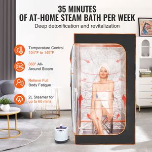 Kit Coperta Sauna a Vapore Personale Full Size 1200W con Finestra Visibile per Detox e Relax Rilassante a Casa - Product Image 3