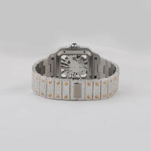 Reloj de Pulsera Automático de Lujo para Hombre, Hecho a Mano, con Diamantes Moissanite que Pasan la Prueba del Diamante, Claridad VVS, Estilo Hip Hop Personalizado - Product Image 3