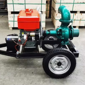Bomba de agua para riego de 6 pulgadas (150 mm) con motor diésel refrigerado por agua, conjunto de remolque en venta a bajo precio - Product Image 1