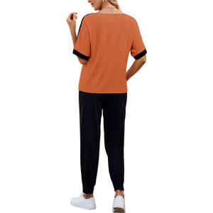 Ensemble short coupe-vent color block pour femme, léger, pour la course, survêtement d'été personnalisé, fournisseur d'ensembles coupe-vent de créateur - Product Image 3