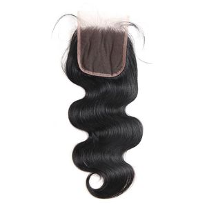 Indian Virgin Remy Hair Closure <b>Body</b> <b>Wave</b> Machine Double Weft Double Drawn Human Hair Extension Raw Lace Front Closure - Product Image 3