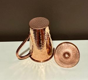 Ensemble de carafes en cuivre pour l'hydratation quotidienne, ensemble métallique avec verres, durable, réutilisable, pour la cuisine et la salle à manger. - Product Image 6