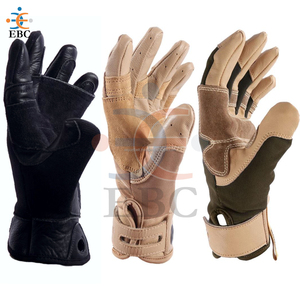 Genuine <b>Leather</b> Tactical Rappel Fast Rope Gloves Aramid Liner Full-Grain <b>Leather</b> Palm Heat Resistant Dexterity Anti-Cut EN388 4 - Product Image 5