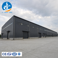 Almacén de Distribución de Estructura de Acero Prefabricada, Proyecto de Mega Taller en Gris Oscuro