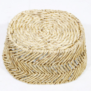 Sustainable Water Hyacinth Rustic Open-<b>Weave</b> Storage <b>Basket</b> with Built-in Handles for Laundry Storage - Product Image 5