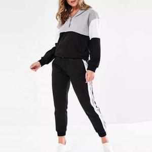 Ensemble de survêtement décontracté 2 pièces pour femme en polaire longue, écologique et léger, pour le fitness et le jogging, avec logo personnalisé - Product Image 1
