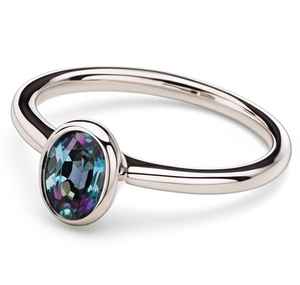 Anillo de Alejandrita que Cambia de Color, Plata de Ley 925, Certificado IGI, Diseño Art Deco, Anillo de Compromiso Hecho a Mano, Elegante Regalo para Mujer - Product Image 6