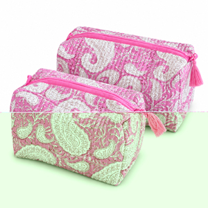 Bolsa de Cosméticos Pinksa Fashion, Acolchada con Diseño Paisley, de Algodón Resistente al Agua, Ecológica y Duradera, con Cierre y Organizador de Maquillaje - Product Image 6