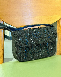 Sac à main perlé pour femme, style bohème, motif géométrique, fermeture à rabat, bandoulière unique, durable, pour usage quotidien - Product Image 5