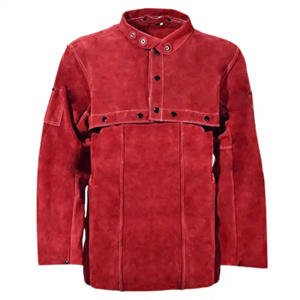 Best Performance Cowhide Split Leather Welding <b>Jacket</b> Abrasion Heat and <b>Spark</b> Resistant Body Protection Welders Safety <b>Jacket</b> - Product Image 4
