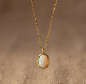 Natural Ethiopian <b>Opal</b> Oval 10x14mm 18K Gold Plated 925 Silver Prong Set Smooth Gemstone Christian <b>Pendant</b> Necklace Fine Jewelry - Product Image 5