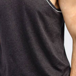 Débardeur de fitness côtelé pour homme en coton et élasthanne, respirant, sans manches, pour la musculation et l'entraînement - Product Image 6