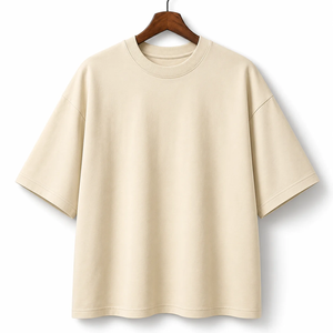 เสื้อยืดคอตตอนโอเวอร์ไซส์แบบยูนิเซ็กซ์ หนักพิเศษ 280 GSM สำหรับสตรีทแวร์ รับผลิตแบบ OEM ODM แบรนด์ส่วนตัว - Product Image 1