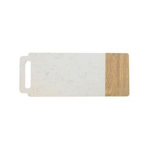 Planche à découper élégante en marbre et en bois, surface de découpe de qualité supérieure pour la cuisine, idéale pour couper les légumes, les fruits, la viande et le fromage - Product Image 1