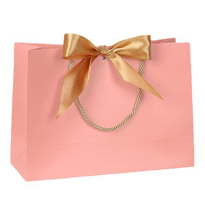 250 GSM Black Luxury Paper <b>Bag</b> with Ribbon Handle for Gifts & Clothing - Product Image 4
