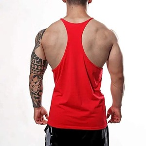 Men's <b>Red</b> Solid Color V-Neck Knitted <b>Tank</b> <b>Top</b> Breathable Polyester Casual Sleeveless <b>Top</b> - Product Image 2