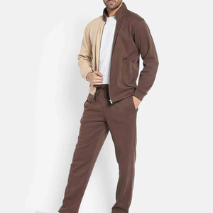Ensemble de survêtement pour homme de haute qualité, sur mesure, léger, en polyester/coton, respirant, à séchage rapide, couleur unie, grande taille, pour l'hiver - Product Image 4