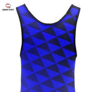 Traje de Lucha Libre Profesional para Hombre, Singlet de Poliéster y Spandex para Competencia, Singlets Juveniles de Lucha Libre con Logotipo Personalizado - Product Image 6