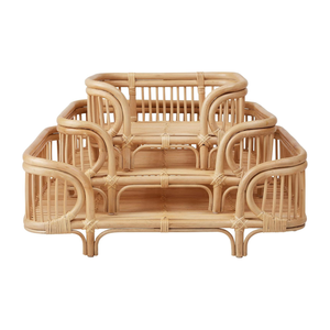 Juego de 3 camas de mimbre natural vietnamita para perros, para uso en interiores y exteriores, precio al por mayor. - Product Image 1