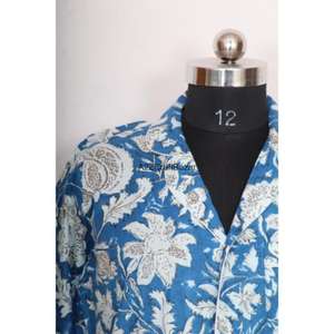 ชุดเดรสผู้หญิงผ้าฝ้ายพิมพ์ลายดอกไม้ ระบายอากาศได้ดี เป็นมิตรกับสิ่งแวดล้อม 100%  ความยาวปานกลาง แขน 3/4 คอวี ติดกระดุม พิมพ์ลายบล็อก เหมาะสำหรับงานกลางคืน/งานทางการ - Product Image 2