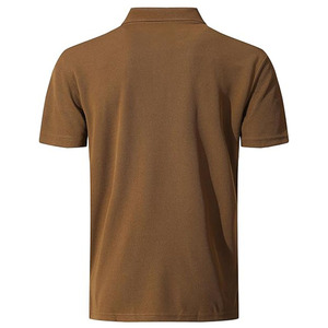 เสื้อโปโลสีน้ำตาลผู้ชายพร้อมโลโก้สั่งทำ – ผ้าฝ้ายระบายอากาศ แขนสั้น สวมใส่สบาย ขายส่ง ผู้ผลิต OEM - Product Image 4