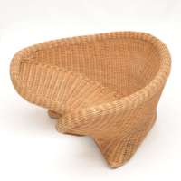 Chaises de yoga et de méditation en rotin écologiques et robustes faites à la main avec dossier, chaise naturelle pour le yoga, vente en gros
