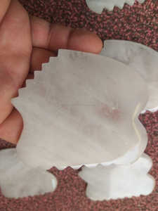 หินโมราหยกสีขาวทำมือคริสตัลกัวซาใช้สำหรับนวดผิวหน้าอัญมณีธรรมชาติ - Product Image 3