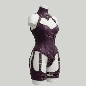 Culotte gainante Steampunk en similicuir pour femme, grande taille, ajustable, amincissante, correction de posture - Product Image 1