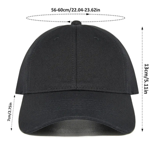 Casquette de baseball unisexe réglable à 6 panneaux, couleur unie, en sergé de coton, décontractée pour adultes, verte et noire - Product Image 4