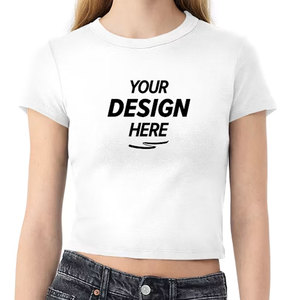 <b>Black</b> Cropped T-<b>Shirt</b> Apparel Mockup Street Style Summer <b>Women</b> Crop Top Template Graphic Design <b>Women</b> Crop T <b>Shirt</b> - Product Image 4