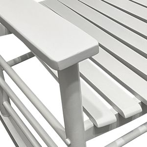 Sedia a Dondolo Bianca per Adulti, Ideale per Balconi e Verande, Seduta Confortevole per Spazi Esterni - Product Image 2