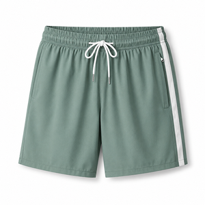 Pantalones Cortos Deportivos Personalizados para Hombre, de Secado Rápido, Cintura Media, con Franja Lateral Sólida, Cordón Ajustable, Poliéster y Elastano, para Verano, Atletismo, Running, Gimnasio, Fitness, con Bolsillos - Product Image 6