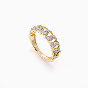 Lab Grown Diamond Leaf Link Band <b>Ring</b> in 10K 14K 18K Gold 925 935 Silver <b>Nature</b> <b>Inspired</b> Fine Jewelry - Product Image 4