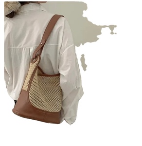 Bolsa de Playa Tejida a Mano de Primera Calidad, Elegantes Bolsos de Paja Personalizados, Bolsos de Hombro de Paja para Mujer, Productos al por Mayor - Product Image 1