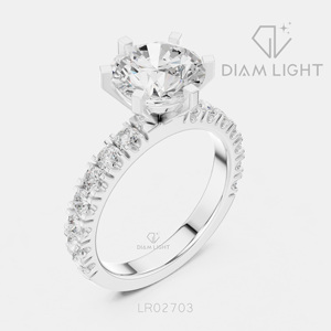 Bague de mariage en or blanc 14 carats avec diamant de laboratoire certifié IGI, taille ronde 2,25 carats, bijou raffiné, cadeau pour fiançailles, mariage ou anniversaire - Product Image 2