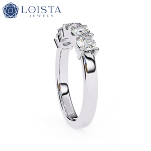 แหวนเพชรแพลตตินั่มสำหรับผู้หญิง LOISTA ทรงกลมเจียระไนแบบบริลเลียนท์ สี D ธรรมชาติ ได้รับการรับรองจาก GIA สไตล์คลาสสิกสำหรับการหมั้น - Product Image 3