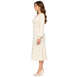 Cardigan en viscose pour femme, manches longues, col en V, coupe trapèze, couleur unie, respirant, ouvert sur le devant, décontracté, élégant, léger, tricoté - Product Image 5