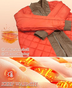 Men's Brown Bomber Jacket <b>Zip</b> Front Casual Solid Color Polyester Wadding Autumn Wear Regular Fit Turn-down Collar - Product Image 3