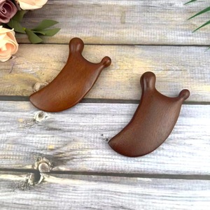 Eco-Friendly <b>Rustic</b> Wooden Gua Sha Face Massager with Solid Acacia <b>Wood</b> Crafts for Muscle Relaxation-New Year Gift - Product Image 2